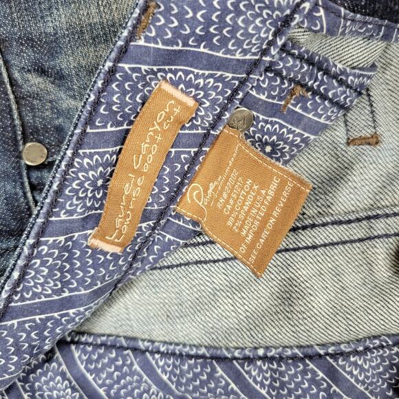 VTG Paige Laurel Canyon Jeans Womens 28x29 Blue‎ Low Rise Stretch Bootcut Y2K - Picture 6 of 15